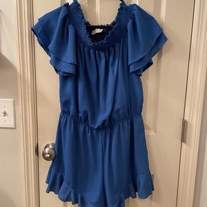 Bright Blue Altar’d State Romper - Medium - like new